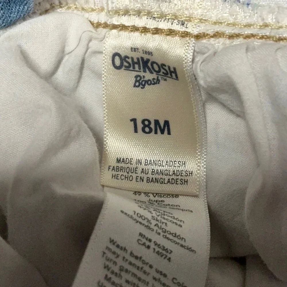 OshKosh B'gosh Overalls Floral Eyelet Skirt Dress